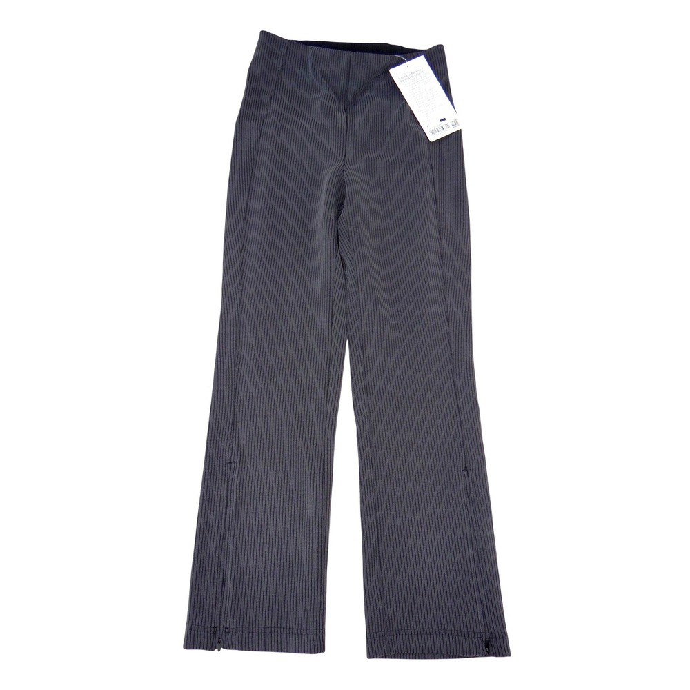 Lululemon Ribbed Softstreme Zip-Leg HR Crop 25‎ Black Pants LW6CNWS Size 4 NEW